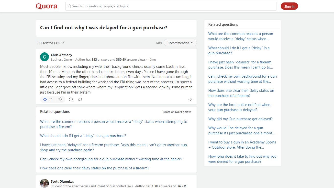 Can I find out why I was delayed for a gun purchase? - Quora